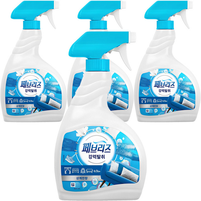 페브리즈 섬유탈취제 상쾌한향 본품, 900ml, 4개