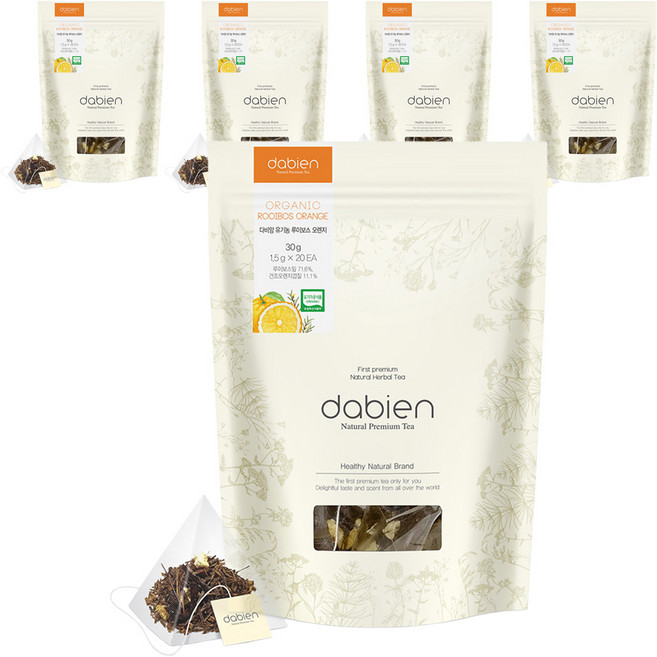 다비앙 유기농 루이보스 오렌지, 1.5g, 20개입, 5개