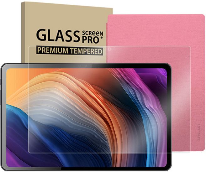 태클라스트 T40 PRO PD 고속충전 고성능 옥타코어 LTE 태블릿PC + 강화패키지, 그레이 + 핑크, 128GB, Wi-Fi