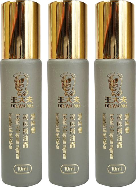 王大夫一條根 滾珠精油露 墨角蘭 三角 7900009 10ml, 3支