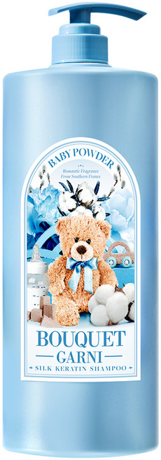 부케가르니 실크 케라틴 샴푸 베이비파우더향, 1.5L, 1개