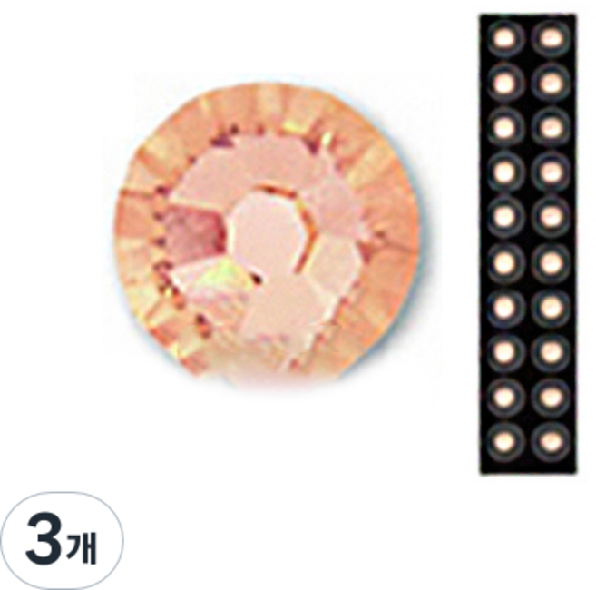 와사비네코 미미츠보 쥬얼리 귀지압패치 4mm, 라이트피치, 3개