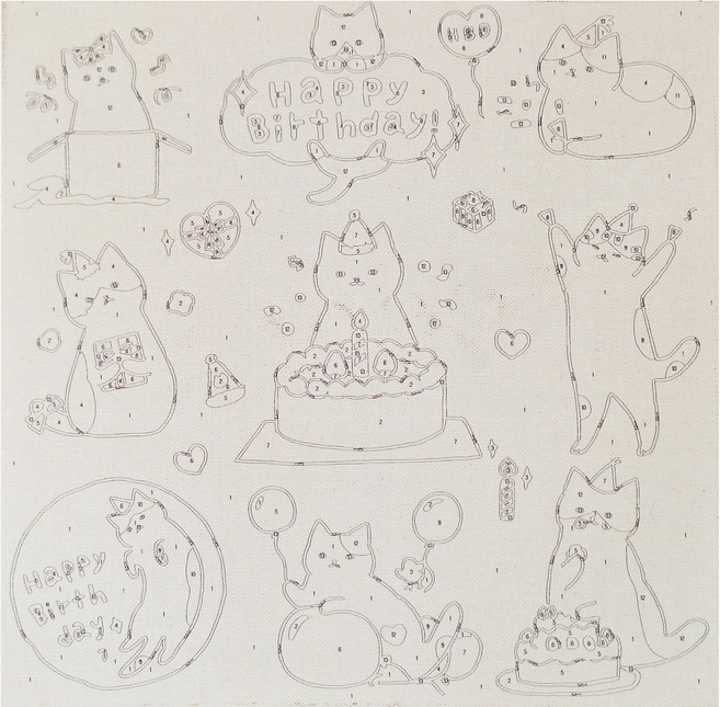 ArtLife 藝術生活 數字油畫DIY 33294 30 x 30cm 喵星人系列, 生日派對, 1盒