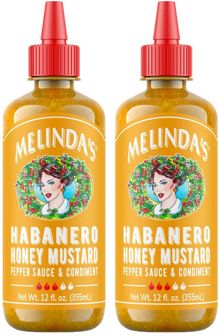 멜린다스 하바네로 허니머스타드소스, 2개, 335ml
