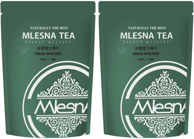 믈레즈나 크림 얼그레이 홍차, 2개, 100g, 1개입
