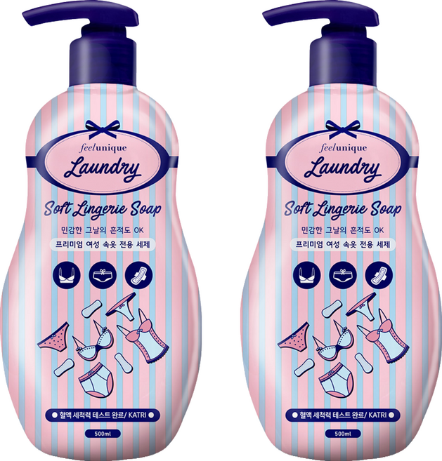 필루니크 여성용 런더리 속옷 액상세제 본품, 500ml, 2개