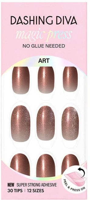 데싱디바 매직프레스 펄리 네일팁, 버건디, 1개