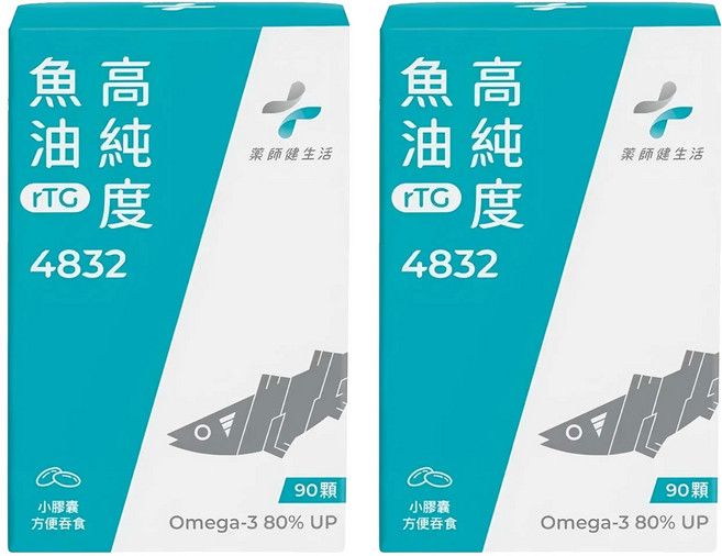 藥師健生活 高純度魚油 4832, 90顆, 2瓶