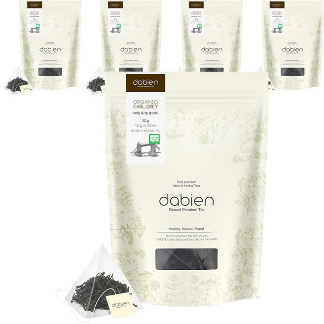 다비앙 유기농 얼그레이 티백, 1.5g, 20개입, 5개