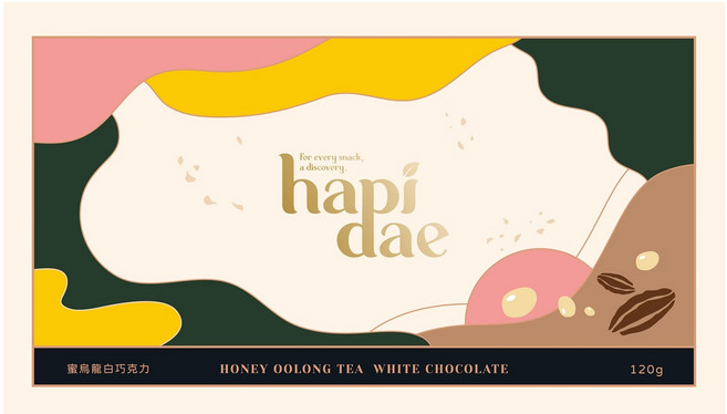 hapidae 蜜烏龍白巧克力, 120g, 1盒