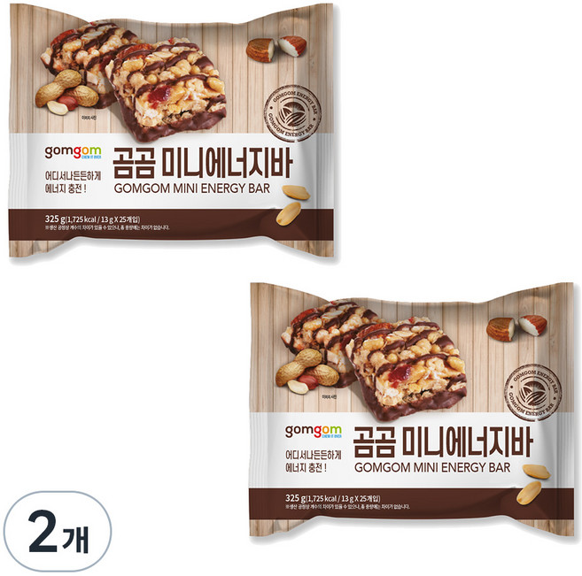 곰곰 미니 에너지바, 325g, 2개