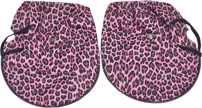 立體機車手把套 尼龍防水布, 粉色豹紋