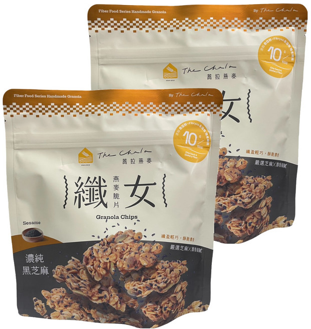 The Chala 蕎拉燕麥 纖女燕麥脆片 全素 芝麻, 130g, 2包