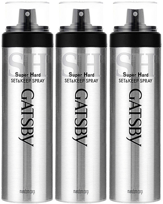 갸스비 셋&킵 슈퍼하드 헤어스프레이, 263ml, 3개
