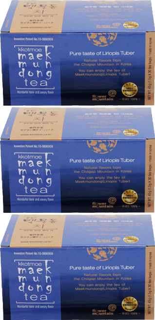 꽃뫼 맥문동차 티백, 1.5g, 30개입, 3개