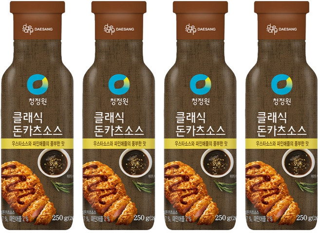 청정원 클래식 돈카츠 소스, 250g, 4개