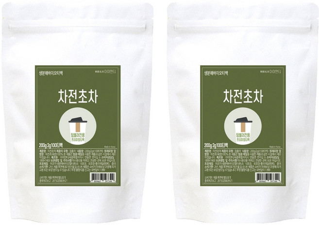 Int 韓國產車前草茶包 隨行杯用, 2g, 100入, 2個