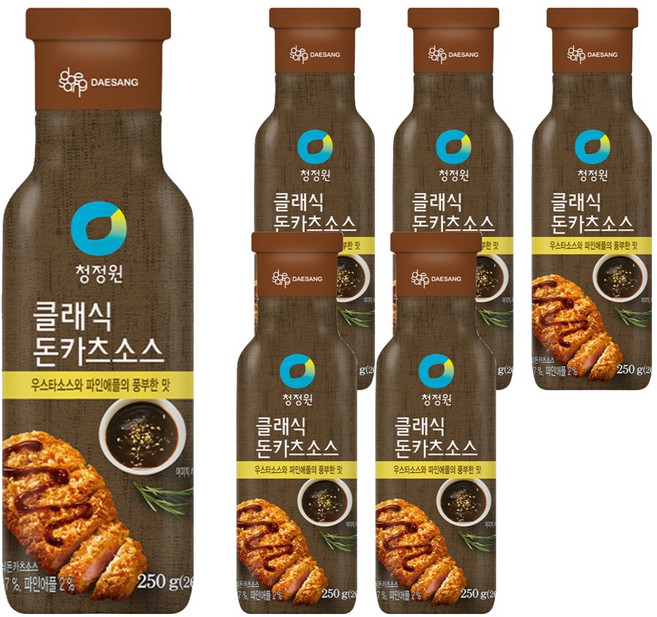 청정원 클래식 돈카츠 소스, 250g, 6개
