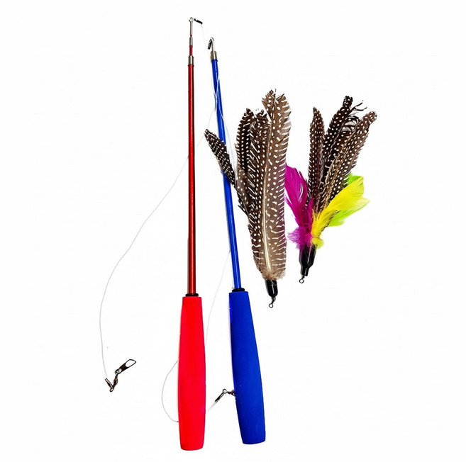 寵物夢工廠 伸縮釣竿逗貓棒 160cm, 顏色隨機, 2支