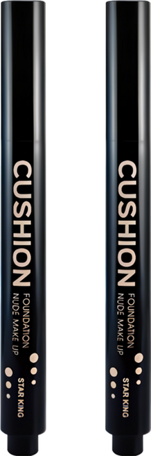 STAR KING 星之冠 按壓氣墊粉底筆 2.8g, 01 淺膚, 2支