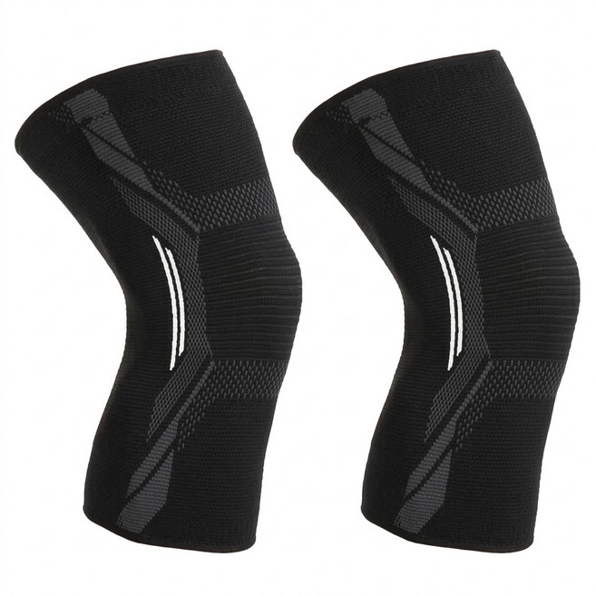 맥스펙 논슬립 3D 고탄력 스포츠 무릎 보호대, 블랙, 1개