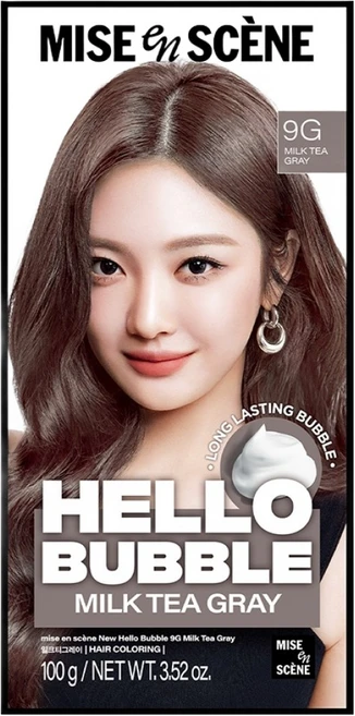 미쟝센 헬로 버블 염색제, 9G밀크티그레이, 1개 - 쿠팡