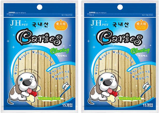 카리에스 강아지 치약껌, 2개, 분유치즈맛