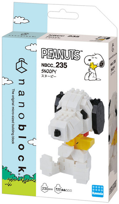 nanoblock 河田積木 史努比 KWD 迷你積木 160 NBCC-235, 混合顏色, 1個