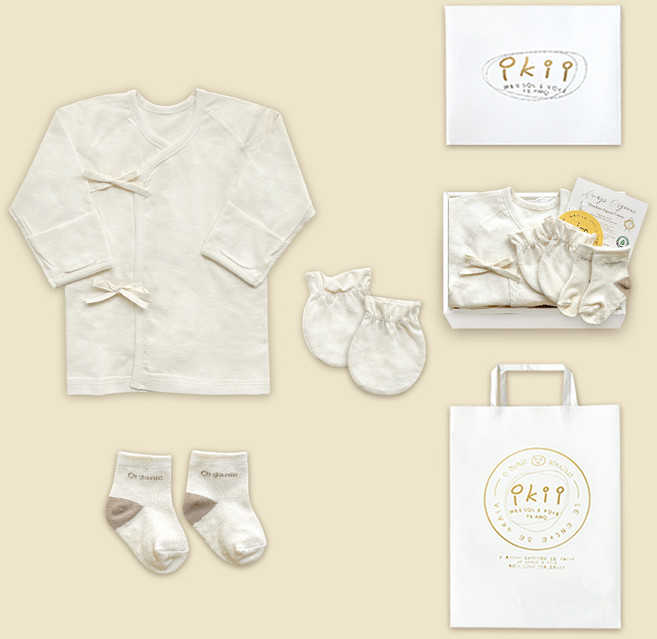 ikii 유아용 3종 배냇저고리 선물세트