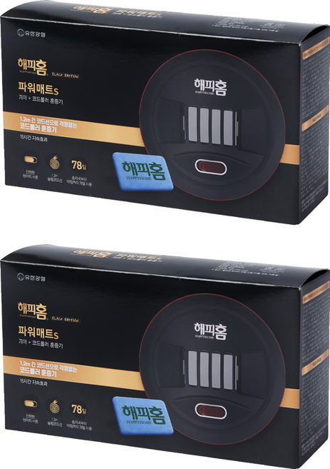 해피홈 파워매트S 리필 78p + 코드형 훈증기 세트, 2개