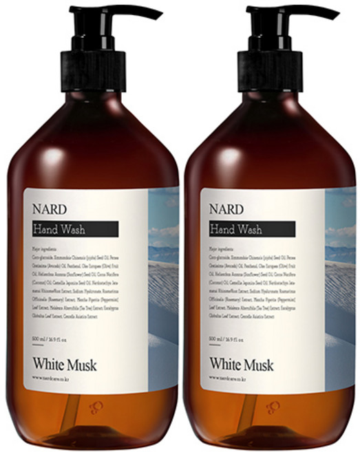 나드 부케가르니 리프레쉬 퍼퓸드 핸드워시 화이트머스크향, 500ml, 2개