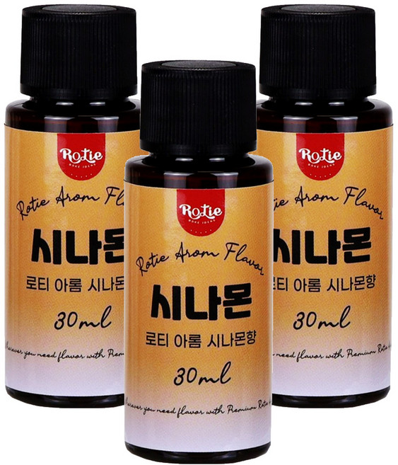 로티 아롬 식품향료 시나몬향, 3개, 30ml