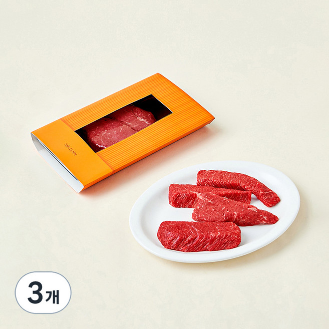 설로인 1++(7) 한우 양지 국거리용 (냉장), 300g, 3개