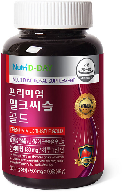 뉴트리디데이 프리미엄 밀크씨슬 골드, 90정, 45g, 1개