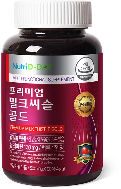 뉴트리디데이 프리미엄 밀크씨슬 골드, 90정, 45g, 1개 - 쿠팡