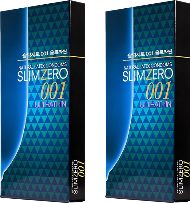 슬림제로 001 울트라씬 일반형 콘돔, 8개입, 2개