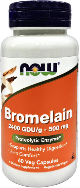 NOW 鳳梨酵素膠囊, 1個, 60顆