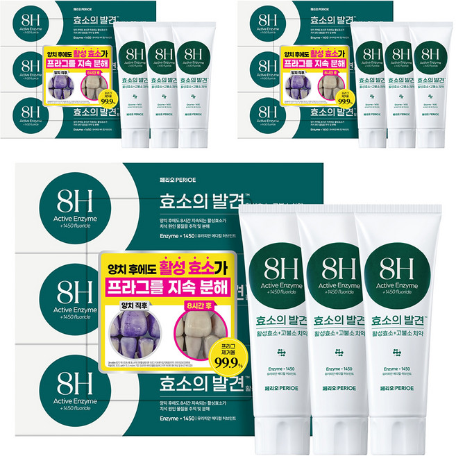 페리오 효소의발견 1450 고불소 치약 유러피안민트 100g, 3개, 3개입