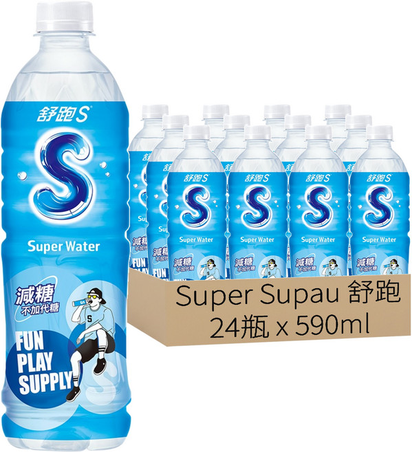 Super Supau 舒跑 S健康補給飲料, 590ml, 24瓶