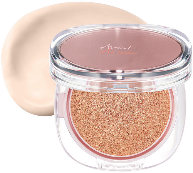 아리얼 잉크 피더 커버 래스팅 쿠션 파운데이션 SPF50+ PA++++ 15g, 02누디내츄럴21호, 1개