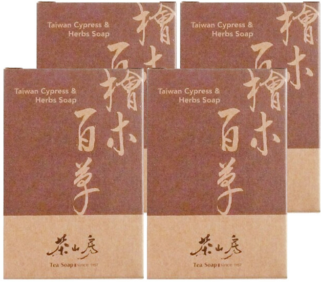 Tea Soap 茶山房 檜木百草皂, 100g, 4個