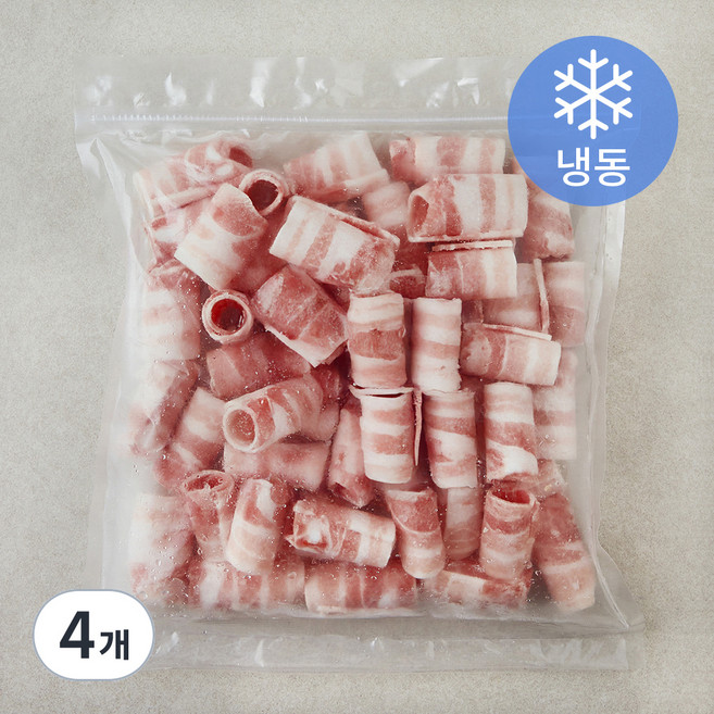 돌돌말이 대패삼겹살 바로구이 (냉동), 4개, 750g