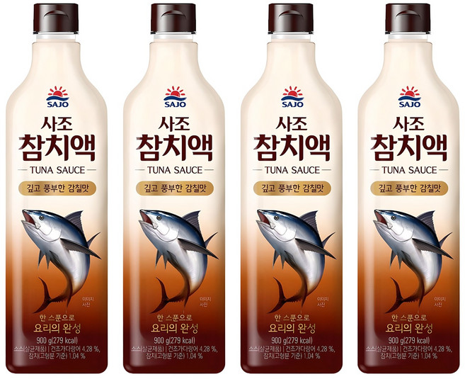 사조 참치액, 900g, 4개