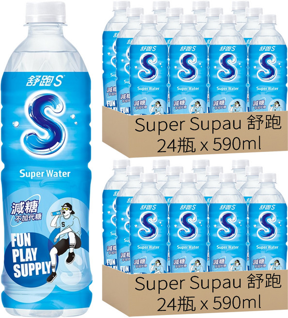 Super Supau 舒跑 S健康補給飲料, 590ml, 48瓶