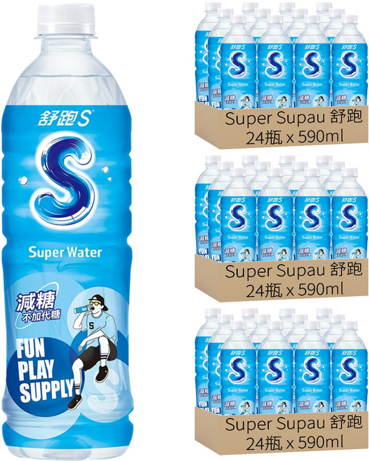 Super Supau 舒跑 S健康補給飲料, 590ml, 72瓶