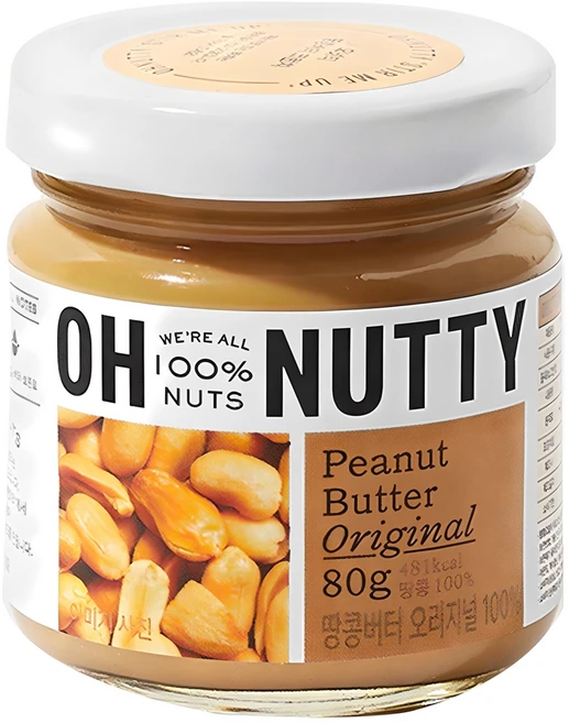 오넛티 땅콩버터 오리지널 100%, 80g, 1개 - 쿠팡