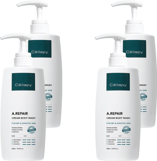 셀라피 에이리페어 크림 바디워시 플로럴 머스크향, 500ml, 4개