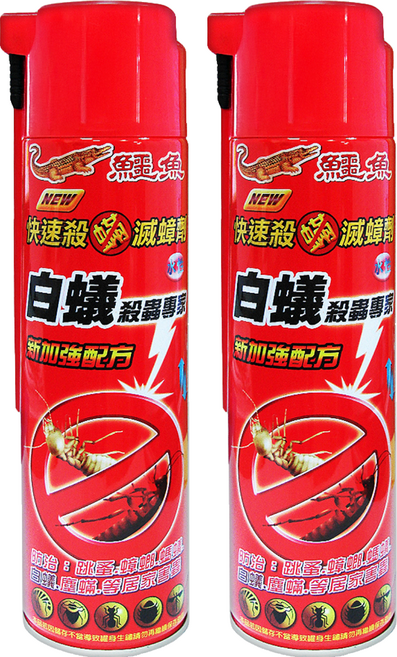鱷魚 白蟻快速殺蹣滅蟑劑, 600ml, 2瓶