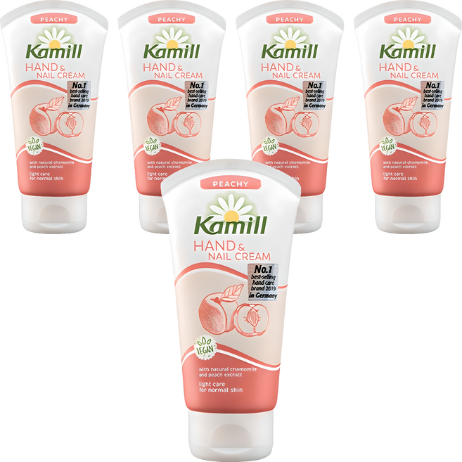 카밀 핸드&네일 크림 피치, 75ml, 5개