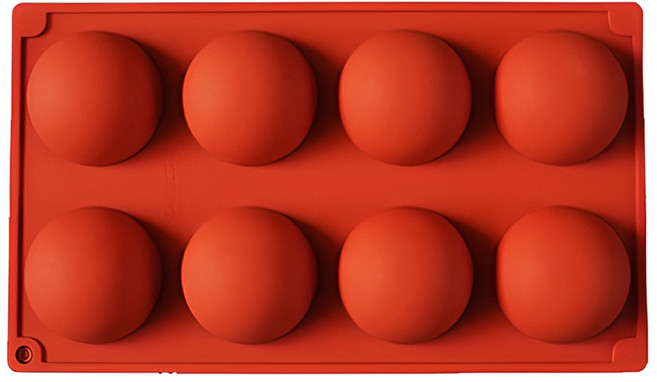 실리콘팬 반구 8구 베이킹몰드, 1개